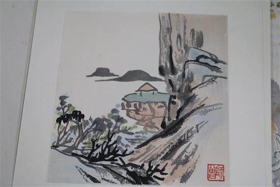 A folio of assorted Chinese watercolours